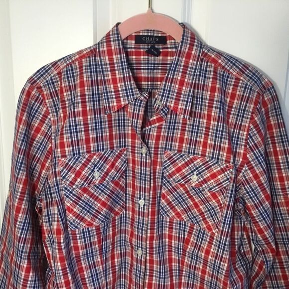SALE.Buy 2/$30. NWOT. Chaps Brand Women’s Cotton Blouse Size M - Picture 6 of 8